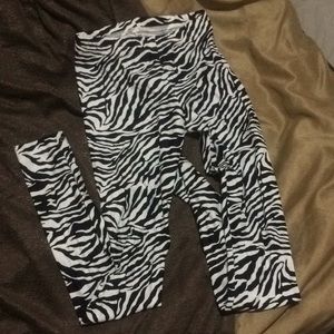 American Apparel Zebra print leggings
